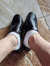 處理斷碼男皮鞋夏季透氣涼鞋男士軟皮防滑洞洞鞋子潮 8666黑色真皮精品版 40 曬單實(shí)拍圖