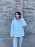 波司登（BOSIDENG）新款羽絨服七夕禮物女款保暖防風(fēng)舒適顯瘦短款厚冬季外套 凈水藍|5981-歐若風(fēng)-店長推薦 M 165/88A 【110斤-120斤】 曬單實拍圖