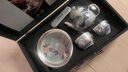 貝柚國(guó)禮牡丹花鎏銀功夫茶具套裝掐絲銀青花陶瓷一壺兩杯茶具禮品 國(guó)禮牡丹茶壺套組 曬單實(shí)拍圖