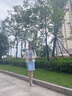 Sugargirl夏季職業(yè)西裝套裝女西服連衣裙主持正裝珠寶酒店美容院接待工作服 天藍色無袖連衣裙 (贈腰帶) M 曬單實拍圖