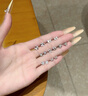 老鳳祥輕奢星期耳釘女S925銀玫瑰禮盒套裝耳飾生日紀念日禮物送女友老婆 曬單實拍圖
