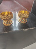 NQYW全金屬蓮花燭臺燈盞燈座佛具用品大全蠟燭臺家用供佛燈架長明燈 金色蓮花燈座/一對 曬單實拍圖