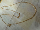 老廟黃金足金簡(jiǎn)約素鏈絞絲鏈時(shí)尚百搭計(jì)悅己甄品生日禮物送女友 曬單實(shí)拍圖