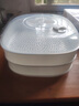 JCZS德國品牌微波爐加熱蒸籠專(zhuān)用器皿包子饅頭加厚耐高溫帶蓋家用蒸 白色3層底座+蓋+3屜送3塊蒸 3層 曬單實(shí)拍圖