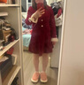 莉紗芙特2025年春天秋季新款女士?jì)杉籽b紅色短連衣裙小個(gè)子穿搭氣質(zhì)衣服 酒紅色 L 105-115斤 曬單實(shí)拍圖