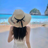 妝羽婉海邊度假大帽檐太陽(yáng)帽女2025年春新款遮陽(yáng)防曬帽子法式編織草帽潮 曬單實(shí)拍圖