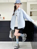 G.DUCKKIDS小黃鴨童裝女童外套襯衫2025新款純棉長(zhǎng)袖防曬衣大童夏季薄款春裝 藍(lán)色襯衫 170 建議155-165cm 10-11周歲 曬單實(shí)拍圖
