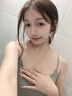 QUAMERAS&LA四葉草項鏈女款純銀設計感鎖骨鏈送女友老婆生日情人節禮物 四葉草項鏈-白鋯【輕奢禮盒】 曬單實(shí)拍圖