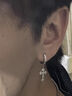BJYL菱形十字架耳環(huán)男士單只潮流耳釘男生耳墜小眾設計感高級百搭耳飾 一對 曬單實(shí)拍圖