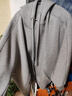 Basic House/百家好美式復古純色連帽衛衣女秋季寬松拉鏈開(kāi)衫外套 深灰 L 130-140斤 曬單實(shí)拍圖