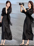 妃莉杋（FeiLiFan）法式高級(jí)感連衣裙女裝套裝2025夏季新款防曬襯衣氣質(zhì)顯瘦吊帶裙子 黑色襯衫+黑色吊帶 L 【105-115斤】 曬單實(shí)拍圖