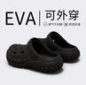 鉑吶苓輪胎洞洞鞋男士夏季厚底增高防滑沙灘涼鞋eva包頭拖鞋男士外穿 洞洞鞋【黑色輪胎底】 42 -43【標(biāo)準(zhǔn)碼】 曬單實(shí)拍圖