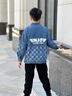 G.DUCKKIDS兒童裝男童春裝外套春秋款2025新款中大童痞帥春季男孩牛仔洋氣潮 灰色 160 cm 曬單實拍圖