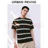 UR2025夏季新款男裝簡(jiǎn)約氣質(zhì)通勤風(fēng)撞色條紋短袖T恤UMB450020 黑色條紋 M 曬單實(shí)拍圖