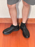 貴之步休閑皮鞋男夏季透氣男士真皮商務(wù)鞋舒適軟底松緊帶鞋子男 黑色[透氣款] G508 42 [皮鞋碼] 曬單實拍圖