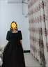 名芮珊訂婚衣服女胖妹妹夏季大碼法式方領(lǐng)紅色連衣裙女新款胖mm收腰顯瘦 紅色（夏款） XL 建議120-140斤 曬單實(shí)拍圖