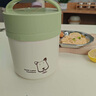 國風(fēng)保溫飯盒上班帶飯304不銹鋼保溫桶食品級學(xué)生便攜提鍋多層大容量 【1.4L】綠色小狗雙層提鍋 曬單實(shí)拍圖