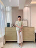 邦帛世媽媽裝套夏裝2025中老年女裝新中式50-60歲時(shí)尚洋氣雪紡小衫t恤 綠色上衣+卡其褲子 3XL 【推薦120-130】 曬單實(shí)拍圖