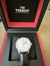 天梭（TISSOT）力洛克機(jī)械男表瑞表 白盤(pán)黑色皮帶 曬單實(shí)拍圖