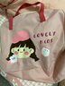 EACHY幼兒園被子收納袋帆布棉被被褥收納袋兒童手提包 蜜桃小丸子 M: 52x41x24【秋季幼兒園床品】 曬單實(shí)拍圖