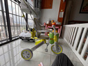 酷騎（COOGHI）兒童三輪車(chē)八合一手推車(chē)腳踏車(chē)嬰幼兒平衡車(chē)1-5歲輕便可折疊 【新品】 酷騎綠 一車(chē)八用 曬單實(shí)拍圖