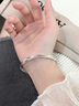 【新客立減】繁花似錦純銀手鐲足銀9999銀手環(huán)小眾生日禮物送女生 繁花似錦 新客立減-約-25-證書-禮盒 曬單實拍圖