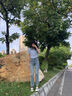 薩拉維夫 SLLAVIF品牌輕奢九分直筒牛仔褲女夏季2025新款高腰顯瘦小個(gè)子法棍煙管褲 懷舊藍(lán)八分 【身高145-158CM】 XS 75-88斤選 曬單實(shí)拍圖