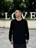 Calvin KleinJeans25秋季新款男士ck羊毛混紡休閑圓領(lǐng)內搭針織衫毛衣40QM313 UB1-太空黑 L 曬單實(shí)拍圖