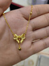 老鳳祥黃金項(xiàng)鏈在逃公主套鏈足金999金項(xiàng)鏈老婆生日禮物女友七夕情人節(jié) 黃金蝴蝶愛(ài)心項(xiàng)鏈 足金約3.8g 曬單實(shí)拍圖