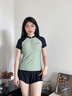 特步泳衣女2025新款分體式游泳衣女孩微胖遮肚顯瘦泡溫泉大碼泳裝 清新綠 L 建議身高157-167cm體重50-57kg 曬單實(shí)拍圖