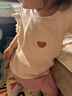 幼歌（YOUGE）嬰幼兒夏季法式甜美小飛袖上衣輕薄透氣寬松愛(ài)心短褲潮 粉色短褲 90 cm 曬單實(shí)拍圖