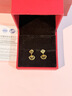 中國黃金一貝子黃金耳釘女足金耳釘耳飾女生生日七夕情人節(jié)禮物送女友老婆 一貝子足金耳釘+粉色戀人禮盒-1.15 曬單實拍圖
