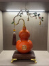 TaTanice中式客廳玄關(guān)陶瓷葫蘆擺件家居辦公室工藝裝飾品喬遷之喜搬家禮物 五福臨門流蘇葫蘆【紅】實(shí)木底座 曬單實(shí)拍圖