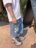 G.DUCKKIDS小黃鴨童裝男童褲子夏季新款兒童牛仔褲中大童薄款百搭休閑中褲 藍色 130 (建議120cm 8-9歲左右)cm 曬單實拍圖