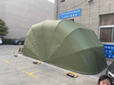 汽車半自動折疊車棚家用遮陽棚戶外防曬移動車庫蓬車位防雨停車 半自動鍍鋅款+側(cè)窗+升級踩踏地鎖 長6.0*寬2.6*高2.55（四色可選） 曬單實(shí)拍圖
