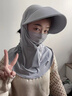 京悠雨冰絲電動(dòng)車防曬面罩全臉夏帽子口罩護(hù)頸一體騎行可帶頭盔 黑色 （原版錦綸 冰感加倍） 均碼 曬單實(shí)拍圖