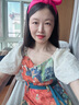 兩三事油畫風(fēng)連衣裙女秋季梵高碎花法式高腰裙子收腰顯瘦眾星捧月 花色 M 曬單實拍圖