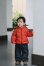 巴拉巴拉童裝兒童羽絨服男童女童連帽外套2025新款秋冬裝寶寶可愛 鐵銹紅61003-白鴨絨 90 （充絨量37g） 曬單實拍圖