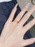COISE黃金戒指女足金999金豆紅繩編織指環(huán)轉(zhuǎn)運珠食指戒送女友七夕禮物 金豆豆手工編織黃金戒指 曬單實拍圖