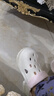 樸西夏季沙灘厚底增高小個子女生休閑洞洞鞋 白+綠 38-39  曬單實拍圖