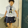 迪士尼朱迪女童學(xué)院風(fēng)套裝2025夏季新款兒童中大童短袖襯衣半裙兩件套 曬單實(shí)拍圖