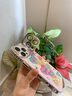 圣圖朗創(chuàng)意點(diǎn)鉆油畫笑臉適用iPhone16promax蘋果15新款手機(jī)殼13全包個性12閃粉鏡頭女11支架14防摔保護(hù)套 白底愛心笑臉【開心發(fā)財(cái)】閃粉鏡頭支架  iPhone 16 pro max 曬單實(shí)拍圖