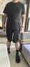 JEEP吉普短袖T恤男冰絲圓領(lǐng)夏季打底衫透氣運動(dòng)汗衫速干衣服男裝團購 黑色+寶藍 3XL( 建議150-165斤) 曬單實(shí)拍圖