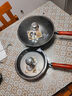 盧記廚具純鈦炒鍋煎鍋平底鍋奶鍋無涂層不粘鍋多功能燃?xì)庠畛床隋佁籽b鍋具 錘紋炒鍋32cm+錘紋煎鍋26cm 曬單實(shí)拍圖