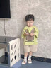 G.DUCKKIDS小黃鴨童裝男童夏季套裝男孩夏天短袖寶寶潮酷痞帥夏裝薄款衣服 牛油果綠色套裝 120 (建議105-115cm 4-5.2周歲) 曬單實(shí)拍圖