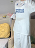 FOX.G長袖t恤女潮流衣服女裝夏季新款2025女款t恤衫上衣半袖正肩罩衫 鏤空長袖印花針織t恤罩衫白色 均碼 曬單實拍圖
