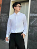花花公子（PLAYBOY）長(zhǎng)袖襯衫男襯衣免燙抗皺彈力春秋季男士商務(wù)休閑正裝純色帥氣男裝 8066白色有口袋長(zhǎng)袖 XL 曬單實(shí)拍圖