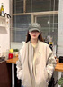 衣然呈品夾克男女美式vibe飛行員寬松潮流棒球服高街百搭衣服春秋季外套男 灰色 XL【建議120-140斤】 曬單實(shí)拍圖