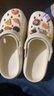 名創(chuàng)優(yōu)品（MINISO）洞洞鞋男女夏季外穿涼鞋防滑厚底踩屎感包頭涼拖鞋 卡其+趣味零食 曬單實拍圖
