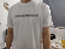 安普里奧·阿瑪尼（Emporio Armani）夏季新款運(yùn)動(dòng)潮流輕奢休閑男短袖t恤8N1TN5  白黑字 XL 曬單實(shí)拍圖